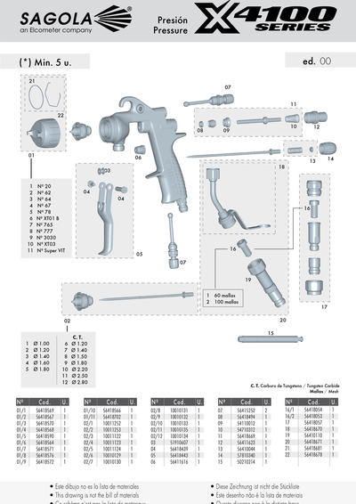 Pistola X4100 Series PRESION