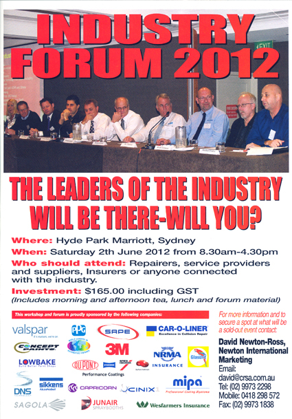 INDUSTRY FORUM 2012, AUSTRALIA – SAGOLA ESTARÁ ALLÍ