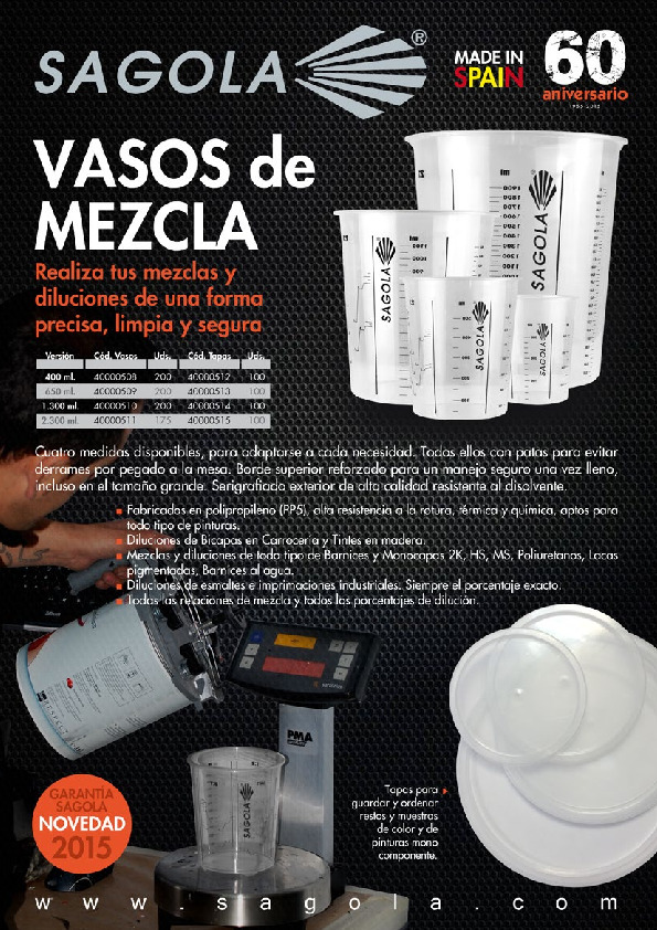 Vasos de mezcla